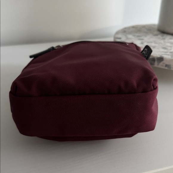 Marimekko Cash & Carry Canvas Crossbody Nylon Maroon Bag - Picture 4 of 12